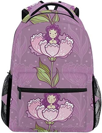 Thumbelina The Flower Backpack Travel Resistant School Book Bags College Laptop Daypack for Women Girls Boys