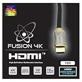 Fusion4K High Speed 4K HDMI Cable 2.0 - Professional Series Ultra HD (15 Feet)