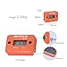 NKTECH NK-HS2 Inductive Hour Meter for Gas Engine Lawn Mover Marine ATV Motorcycle Boat Snowmobile Dirt Bike Outboard Motor Generator IP68 99999HRS Hourmeter (Orange)