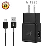 Fast Charge Adaptive Fast Charger Kit for Samsung Galaxy S9/S8/S8 Plus/Note8,MBLAI USB Type C Fast Charging Kit True Digital Adaptive Fast Charging (Black (Wall Charger+C Cable))
