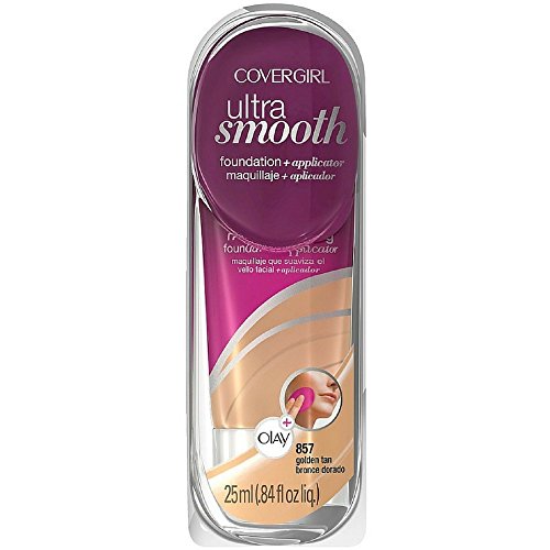 CoverGirl UltraSmooth Foundation + Applicator, Golden Tan [857] 0.84 oz
