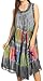 Sakkas 101RC Palm Tree Tie Dye Caftan Dress / Cover Up - Grey - One Size