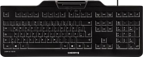 Cherry JK-A0104EU-2 KC 1000 SC Keyboard - Cable Connectivity - USB Interface - 104 Key - English (US) - Black (Certified Refurbished)