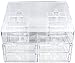 Sorbus® Acrylic Cosmetics Makeup Organizer Storage Case Display with Slanted Open Lid-Cosmetic Storage for Makeup, Brushes, Perfumes, Skincare (Style 2 - Slanted Lid Sectional Top with 4 Drawers)