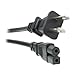 HQRP AC Power Cord Compatible with Philips 42PFL3704D/F7 42PFL3704D 42PFL5403D 42PFL5603D 42PFL7403D 46MF401B/F7 LED LCD HDTV Smart TV Mains Cable, Black