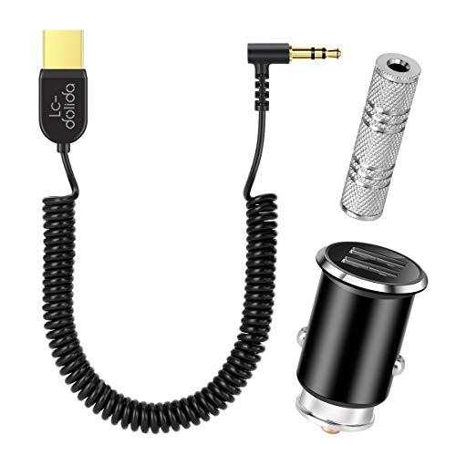 Bluetooth Receiver, Bluetooth Car Aux Adapter,TOPOINT Car Stereo Receiver with Built-in Microphone, Hands-Free Calling, 2 USB Ports Car Charger, 3.5mm Stereo Jack Adapter for Home Audio