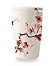 Tea Forte KATI Single Cup Loose Tea Brewing System, Ceramic Cup with Tea Infuser and Lid, Cherry Blossoms - New Infuser Design