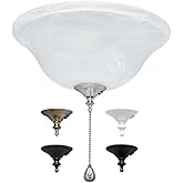 Harbor Breeze 3-Light Alabaster Incandescent Ceiling Fan Light Kit with Alabaster Shade