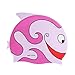 Kids Swim Cap, Hicool Fisher Series Waterproof Earmuffs Silicone Swim Cap For Kids (Pink)