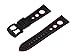 SWISS REIMAGINED Quick Release Leather Watch Band Carbon Fiber Embossed Racing Rally Style Genuine Leather Replacement Watch Strap with Brushed Black Stainless Steel Buckle