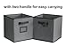 Sodynee Foldable Cloth Storage Cube Basket Bins Organizer Containers Drawers, 6 Pack, Dark Grey/Grey