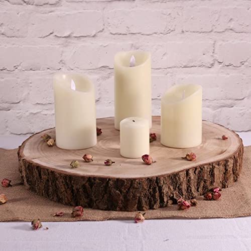 EFS Large Natural Wood Log Slice Tree Bark Wedding Table Centerpiece Cake Stand (XXL 38-47cms)