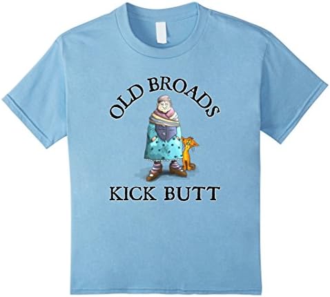 unisex-child Retirement Tshirts for Women, Old Broads Kick Butt T-Shirt 6 Baby Blue