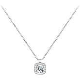 MACIKWON Diamond Pendant Necklace for Women Cubic Zirconia Necklace White Gold Plated Necklaces Birthday Gifts for Women