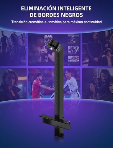 Tira Led TV Con Cámara, 16.5ft/5M TV Tira LED, Luces Led RGB Adaptan Televisor de 40 a 85 Pulgadas, para Juego y Entretenimiento Doméstico, Remoto+Control de App TV Backlight,Trabaja con Android y iOS