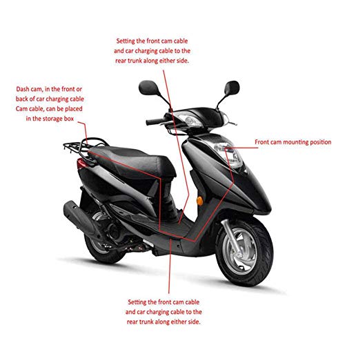 YOUNGFLY 3" 140°720P Motorcycle Dual Action Waterproof Camera Video DVR Camcorder for Car Bike Motorbike