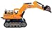 Techege Battery Powered Excavator Construction Toy- Flashing Lights, Music, Moves Around on Its Own and Changes Directions When It Touches Something - Great Gift Idea Sure to Keep Kids Entertained for Hours