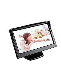 BW 5 "Alta resolución HD 800480 (no 320240) Pantalla de monitor LCD TFT para automóvil con video de 2 canales para cámaras de copia de seguridad con visión trasera para automóvil   DVD   VCD   GPS para automóvil   Otro equipo de video