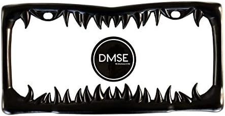 DMSE Universal Metal Shark Tooth Teeth Jaws License Plate Frame