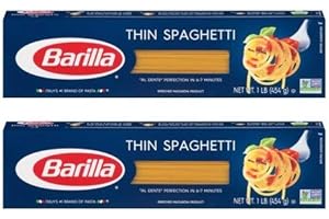 VORAGA Barilla Thin Spaghetti - 16 fl oz (Pack of 2)