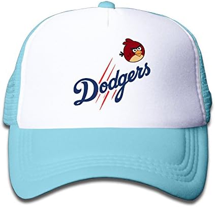 AALEXXJI1 Youth Angry Dodgers Bird Adjustable Mesh Trucker Caps Hats For Boys & Girls