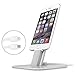 Twelve South HiRise Deluxe for iPhone/iPad/Smartphone, Silver | Adjustable Charging Stand w/Lightning + MicroUSB Cables