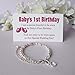 Baby's 1st Birthday Gift Bracelet Baby to Bride with Poem card and Gift Box Keepsake