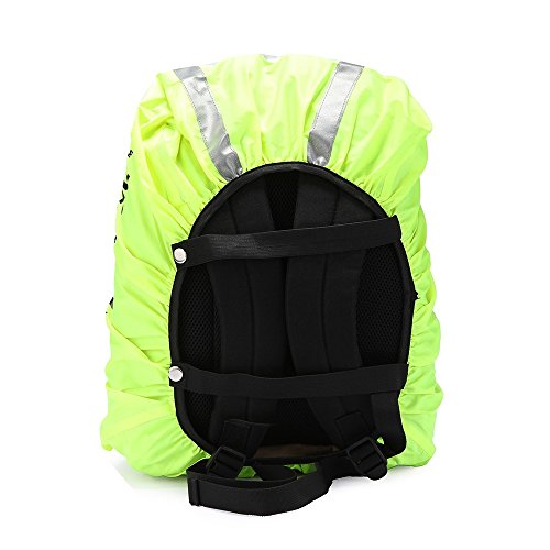 AYKRM Reflective High Hi Viz Rucksack Backpack Cover Cycling Running Waterproof Bag (Yellow, 20-40L)