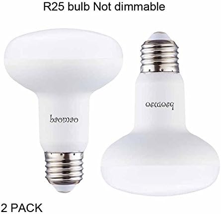 Baomao (2PACK) 9W R25 R80 BR25 LED bulb Cool White R25 Non-Dimmable LED flood Bulbs, E26 base, 75W Incandescent Bulbs Equivalent, 900lm,5500K.