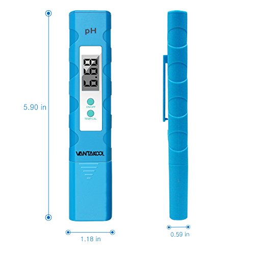 VANTAKOOL Digital PH Meter, PH Meter 0.01 PH High Accuracy Water Quality Tester with 0-14 PH Measurement Range for Household Drinking, Pool and Aquarium Water PH Tester Design with ATC - Thumbnail 4