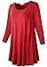 LARACE 3/4 Sleeve Shirts for Women Plus Size Tunic Dressy Top Loose Fit Flare T-Shirt(L, Wine Red)