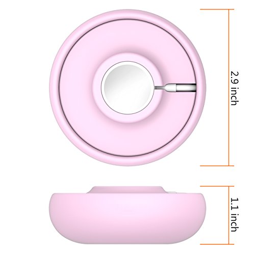 Apple Watch Charging Station Support Holder Portable iWatch Storage Box Concealing Your Charging Cable for Apple Watch Series 3 /2 /1 /Nike+ /42mm /38mm (Pink) - Thumbnail 4