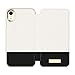 Kate Spade New York Phone Case | for Apple iPhone XR | Protective Phone Cases with Folio Design and Drop Protection - Color Block Cement/Black/Gold Logo Plate