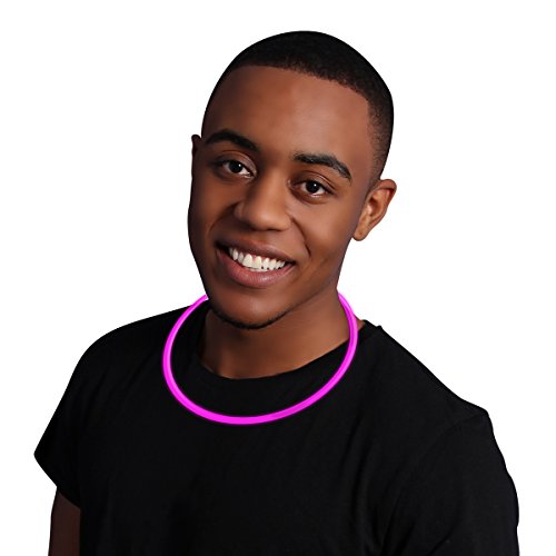 50 22" Premium Glow Stick Necklaces in Pink