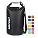 MARCHWAY Floating Waterproof Dry Bag Backpack 5L/10L/20L/30L/40L, Roll Top Sack Keeps Gear Dry for Kayaking, Rafting, Boating, Swimming, Camping, Hiking, Beach, Fishing (Black, 20L)
