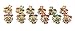 Yeshan Set of 12 Pcs Fruit Design No-slip Hair Grip Metal Mini Jaw Clip, Rhinestone and Crystal Claw Hair Clip