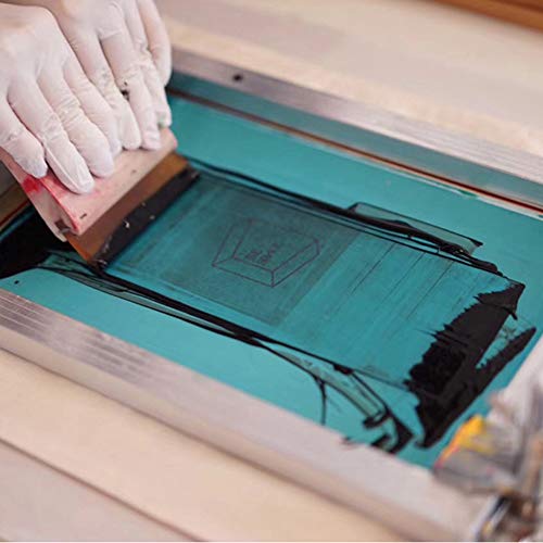 yanbirdfx 5Pcs/Set Screen Printing Kit Aluminum Frame+Hinge Clamp+Emulsion Coater+Squeegee