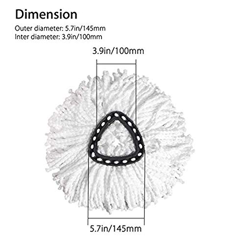 4 Pack Spin Mop Replacement Head Microfiber Mop Head Refills Easy Cleaning Mop Head Replacement