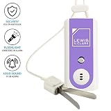 Lewis N Clark Travel Door Alarm + Window Guard Portable Home Security System Battery Operated for Hotel, Bedroom, Apartment & Dorm, with Built in LED Flashlight, Purple