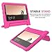 MoKo Case for Samsung Galaxy Tab A 8.0 2018 SM-T387, EVA Kids Shock Proof Convertible Handle Light Weight Protective Cover Compatible with Samsung Galaxy Tab A 8.0 Inch 2018 Release Tablet - Magenta