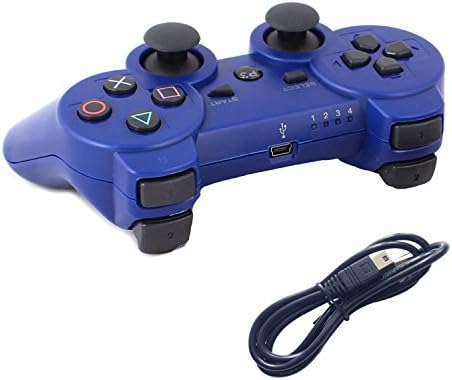 Kogoda Wireless Bluetooth Controller For PS3 Double Shock - Bundled with USB charge cord (Blue)
