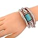 YAZILIND Jewelry Vintage Twisted Rimous Alloy Arm Bangle Bracelet for Women