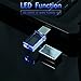 ARCHEER 8GB LED Flash Drive USB 2.0 Memory Stick Crystal Transparent Thumb Drive