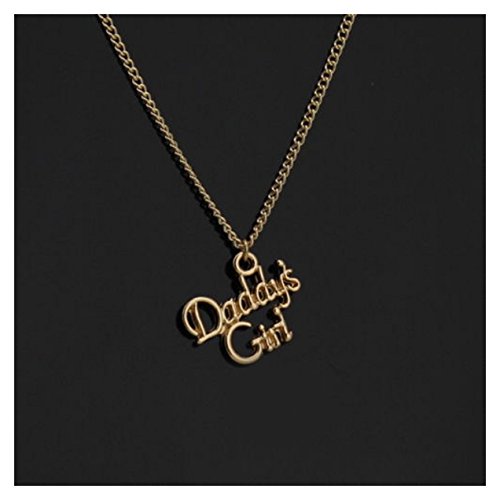 18k Gold Tone Silver Daddys Girl Pendant Choker Necklace Gift