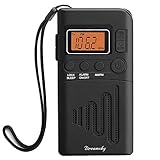 DreamSky AM FM Portable Radio Loudspeaker Headphone Jack, Superior Reception Radios Emergency, Camping, Battery Operated. (Small)