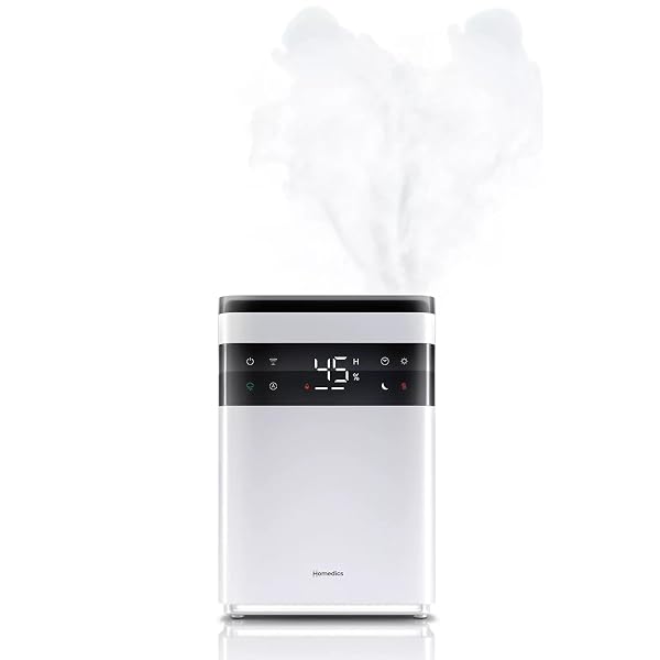 HOMEDICS PREMIUM WARM & COOL MIST ULTRASONIC TOPFILL HUMIDIFIER, 58 HOUR RUNTIME