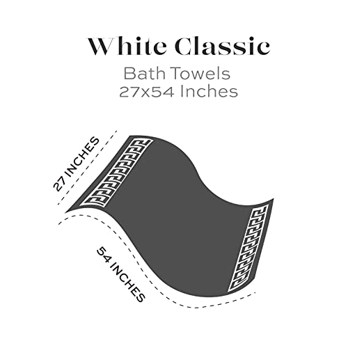 Luxury White Bath Towels Large 100 Soft Cotton 700 GSM Absorbent