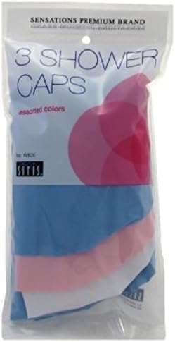 Siris3 Shower Caps Assorted Colors (3 Pack)