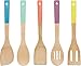 Now Designs Bamboo Utensils, Set of 5, Multi-Color, 1 ea, (5044001)