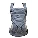 KatyLand Baby Carrier Backpack 360 - 4 Ergonomic Carry Positions - 100% Organic Cotton Machine Washable - Baby Sling Carrier adjustable with Sleeping Hood Grey